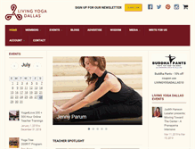 Tablet Screenshot of livingyogadallas.com